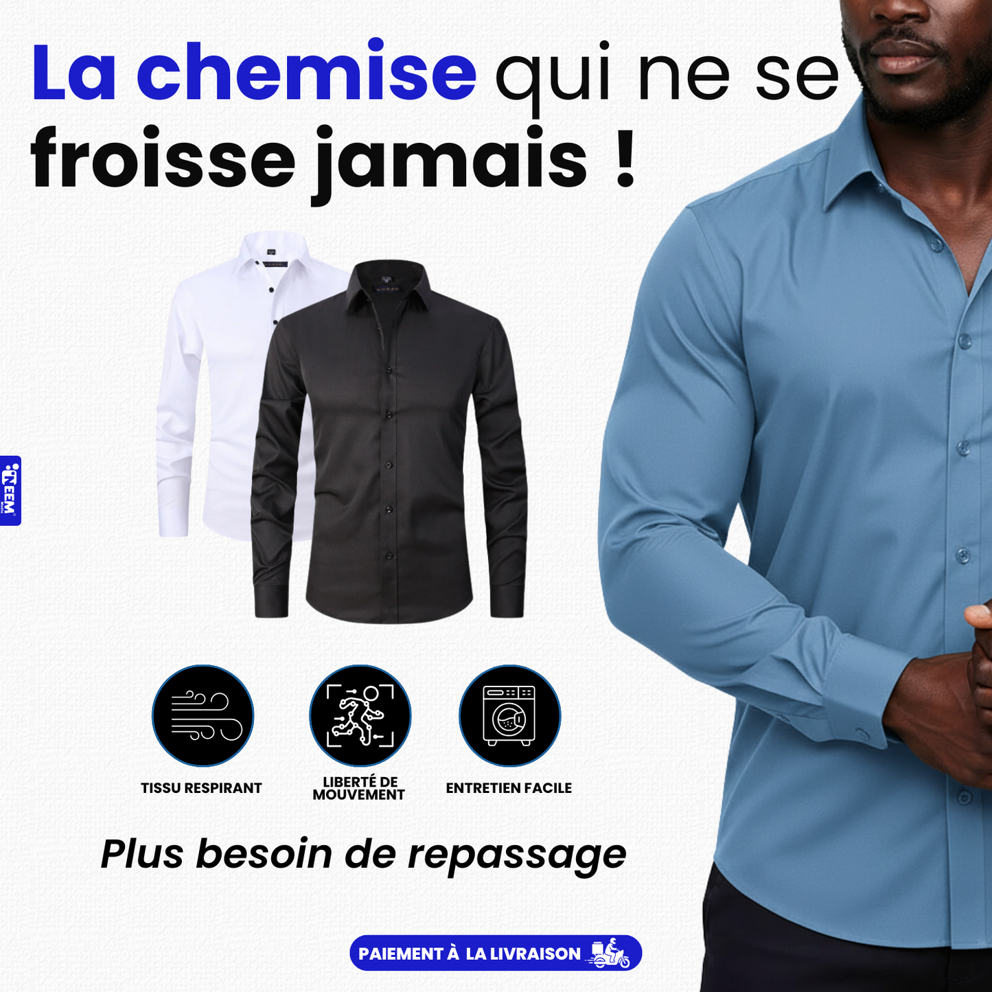 Chemise Extensible Révolutionnaire Sans Repassage