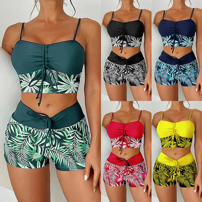 Ensemble de Bikini taille haute à contrôle du ventre