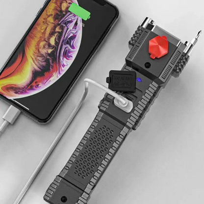 Lampe de Poche LED de Sécurité 8-en-1 Rechargeable