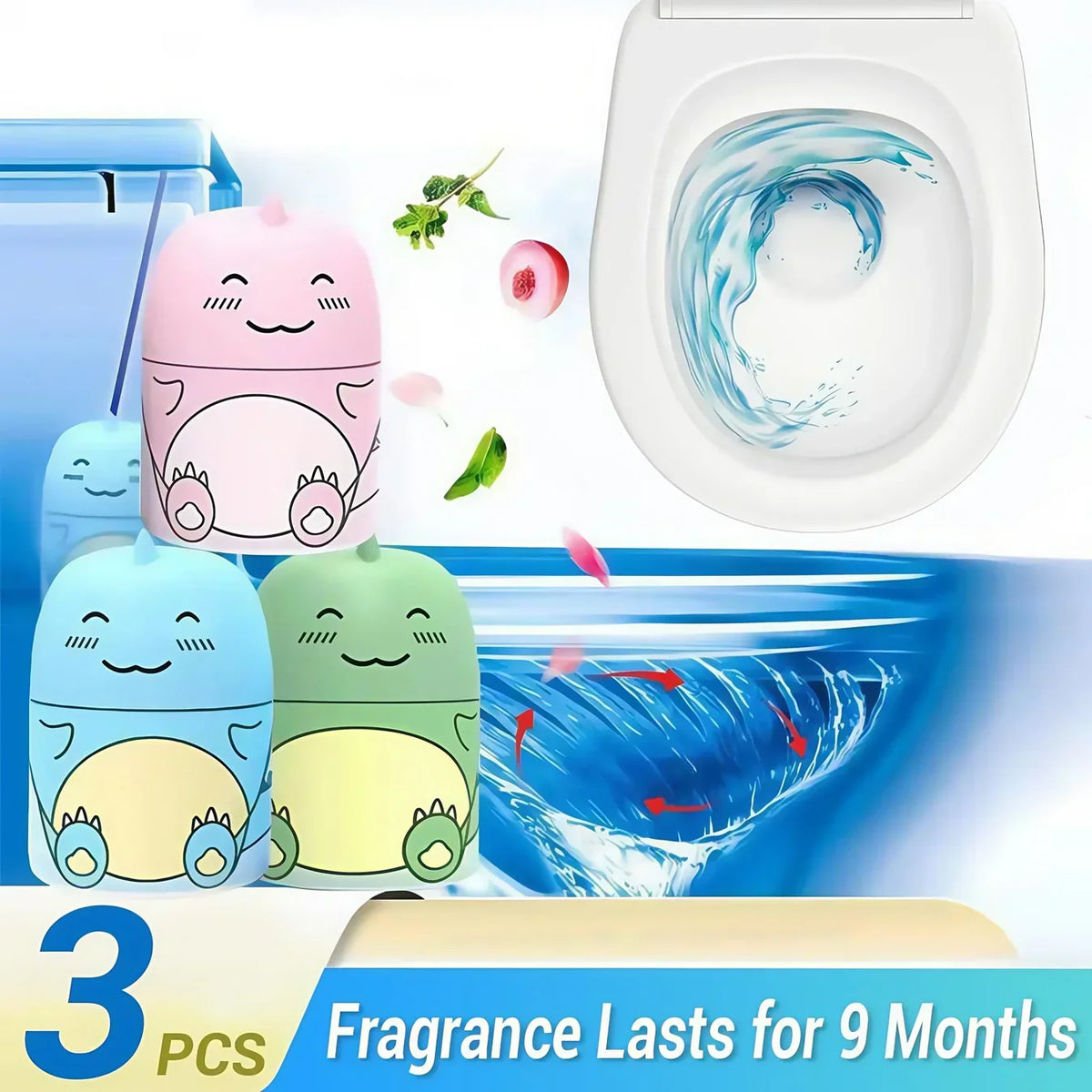Nettoyant WC & Désodorisant qui garantit une propreté éclatante et une fraîcheur durable.