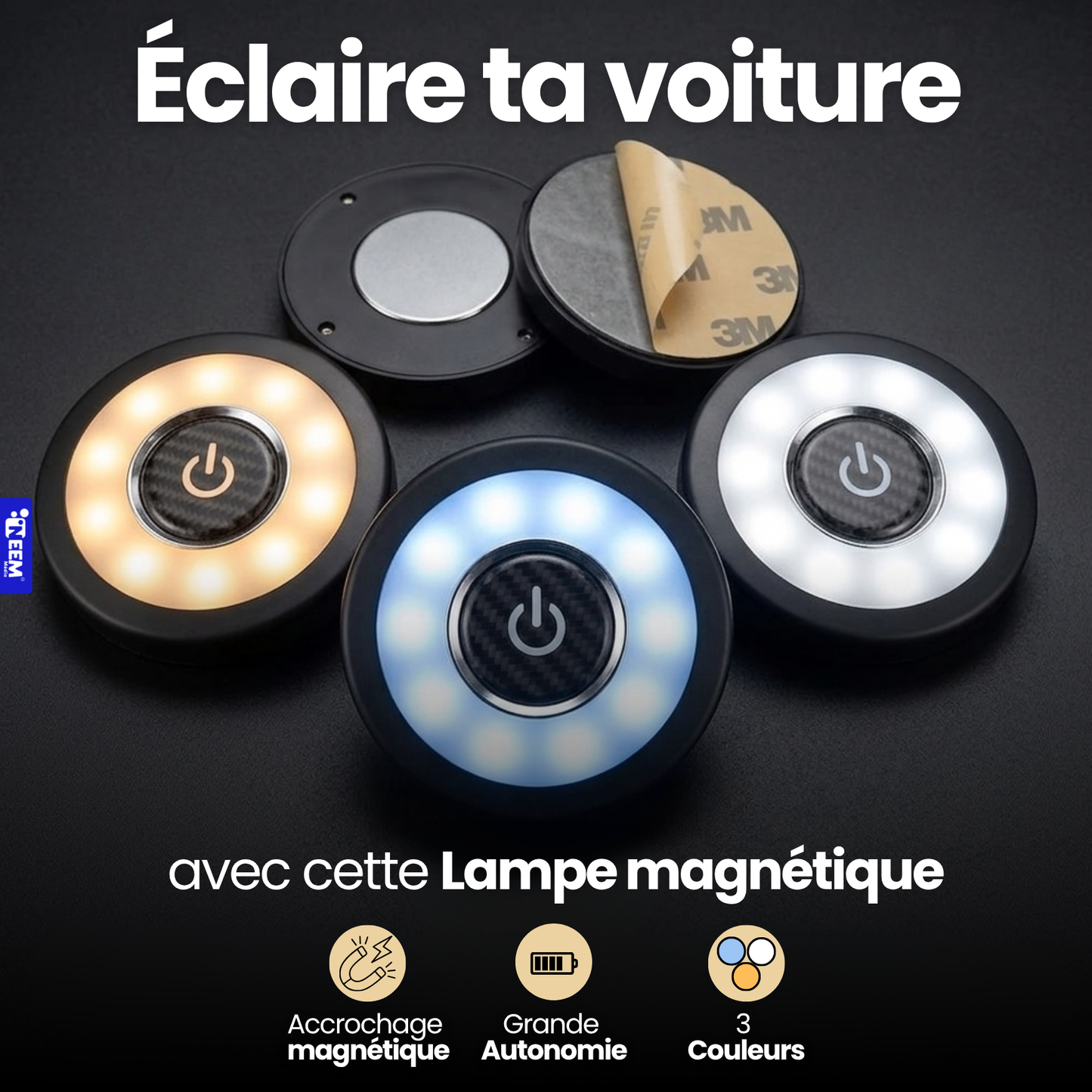 Lampe Magnétique LED pour Voiture et Maison