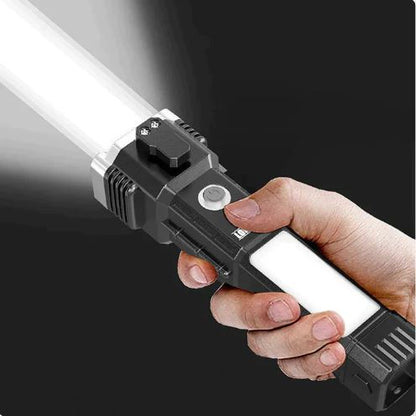 Lampe de Poche LED de Sécurité 8-en-1 Rechargeable