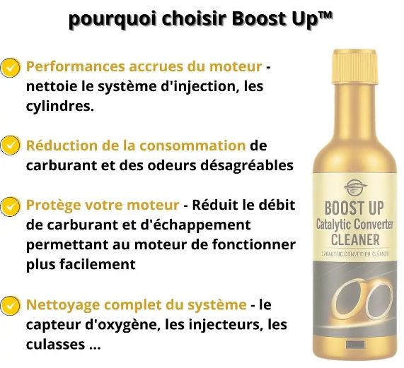Économiseur de Carburant Boost Up - Nettoyant pour catalyseur