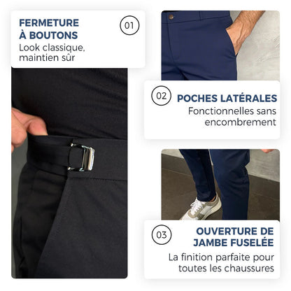 Pantalon Slim Extensible pour Homme - Confort & Élégance
