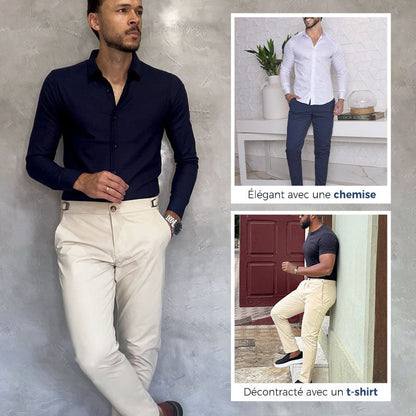 Pantalon Slim Extensible pour Homme - Confort & Élégance