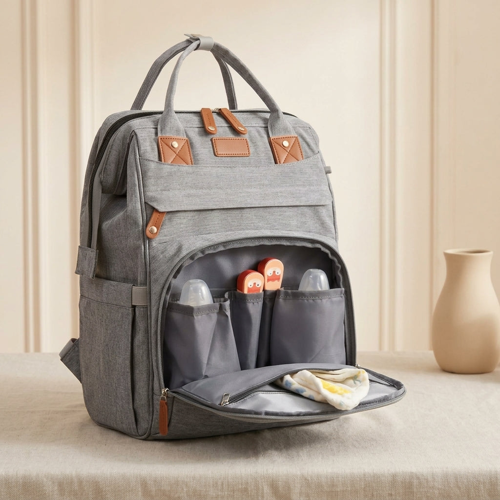 Sac à Langer Multifonction — Sac à Dos, Tapis à Langer Inclus