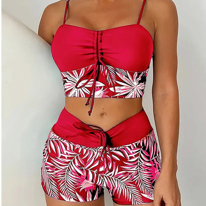 Ensemble de Bikini taille haute à contrôle du ventre
