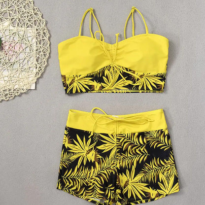 Ensemble de Bikini taille haute à contrôle du ventre